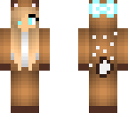 blue reindeer with a bow