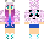 colorful cute panda girl