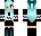 cute turquoise girl w black dress