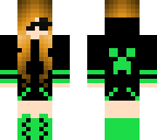 orange hair girl with sunglasses