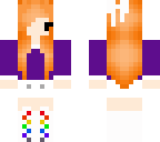 orange head girl and purple outfit