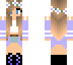 purple clothed spring girl 