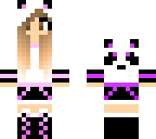 cute panda girl multicolour