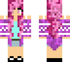 cute pink hair girl