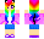 rainbow cat girl