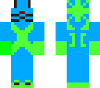 blue and green cat