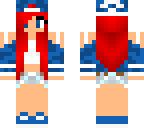 blue red head