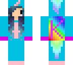 blue unicorn with rainbow cape
