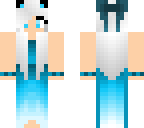 cute panda girl in a blue dress