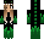 green and black dino girl