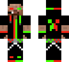 herobrine green and red