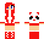 panda girl red