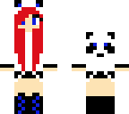 panda girl red