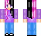 pink and black hair girl