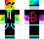 rainbow slime with cool glasses