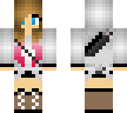 archer girl with pink tips