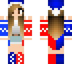 blue and red giel