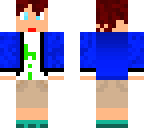 boy in shorts and blue jacket