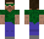 green shaded steve