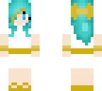 prom girl with teal hair