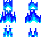 blue fire man