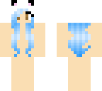 blue haired panda girl base