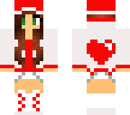christmas heart skin with dark hair