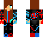 fire water blue red girl