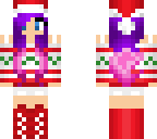 pink and purple santa girl