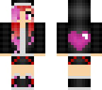 pink and red heart girl