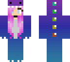 pink hair dino girl