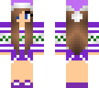 purple christmas girl