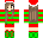 red and green christmas girl