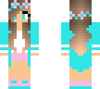 the blue pink flower girl