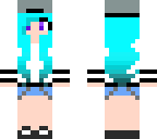 blue haired tomboy