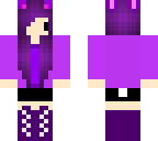 kawaii purple girl and bonnie with cat ers