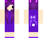 kawaii purple girl and bonnie with cat ers prom