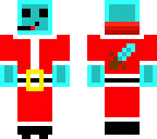 santa blue slime