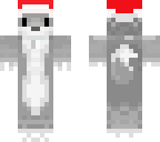wolf in christmas hat