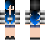 cute girl with blue hair