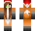 fox girl with santa hat