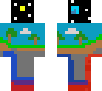 minecraft world and galaxy