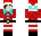 santa girl with blue hair
