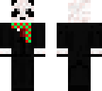 christmas panda in a suit