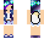 cute galaxy hair girl
