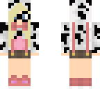 girl in a cow jacket