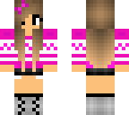 girl with pink sweater and bow