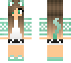 mint cat girl
