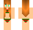 teen girl orange hair christmas bikini