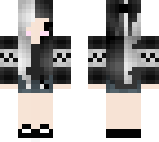 black and white hair girl